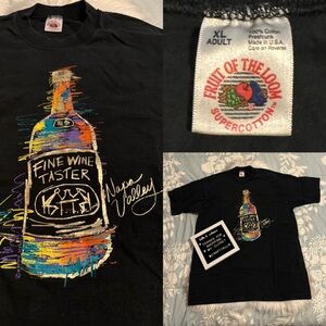 Vintage Napa Valley ‘Fine Wine Taster’ T-Shirt | Men’s XL